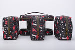 Red Multi-purpose travel cosmetic and makeup bag