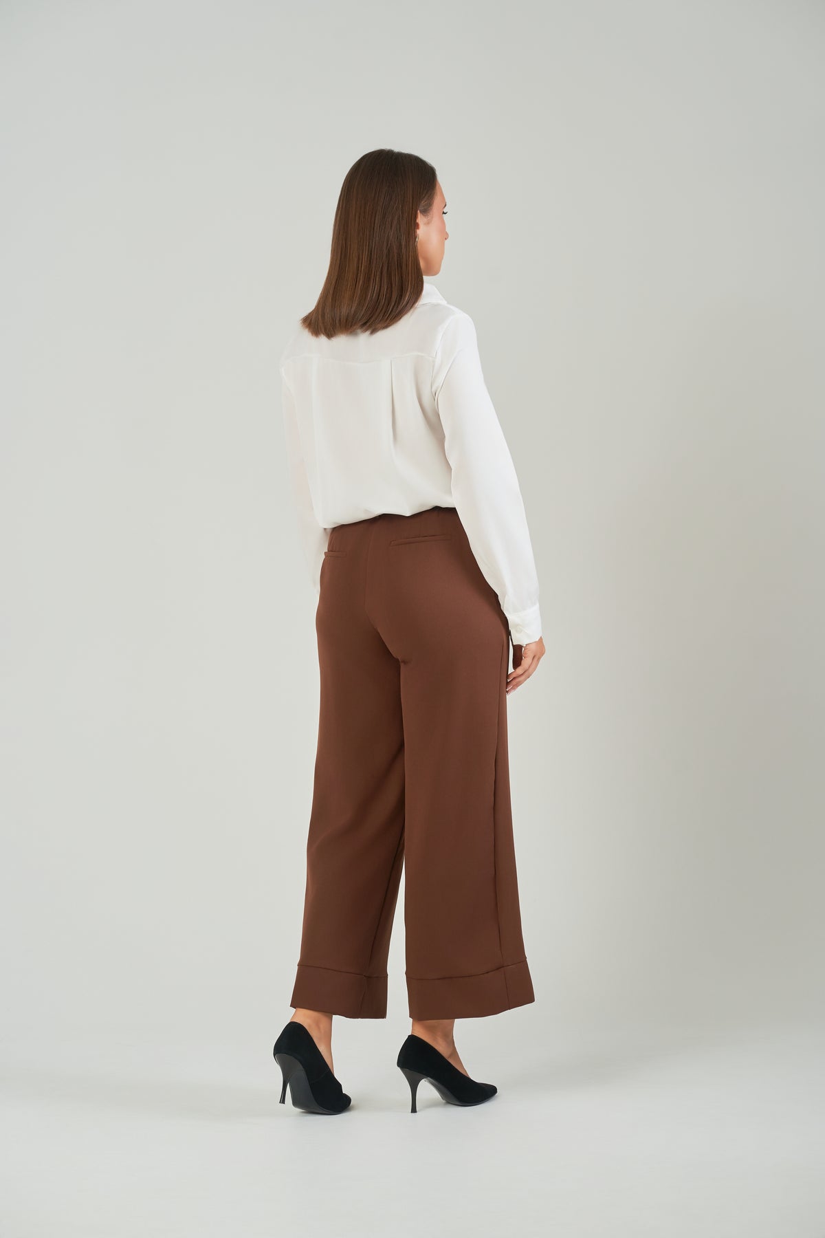 Milano brown belted pant