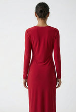 Red long dress