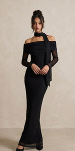 Stoned black dress