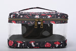Red Multi-purpose travel cosmetic and makeup bag