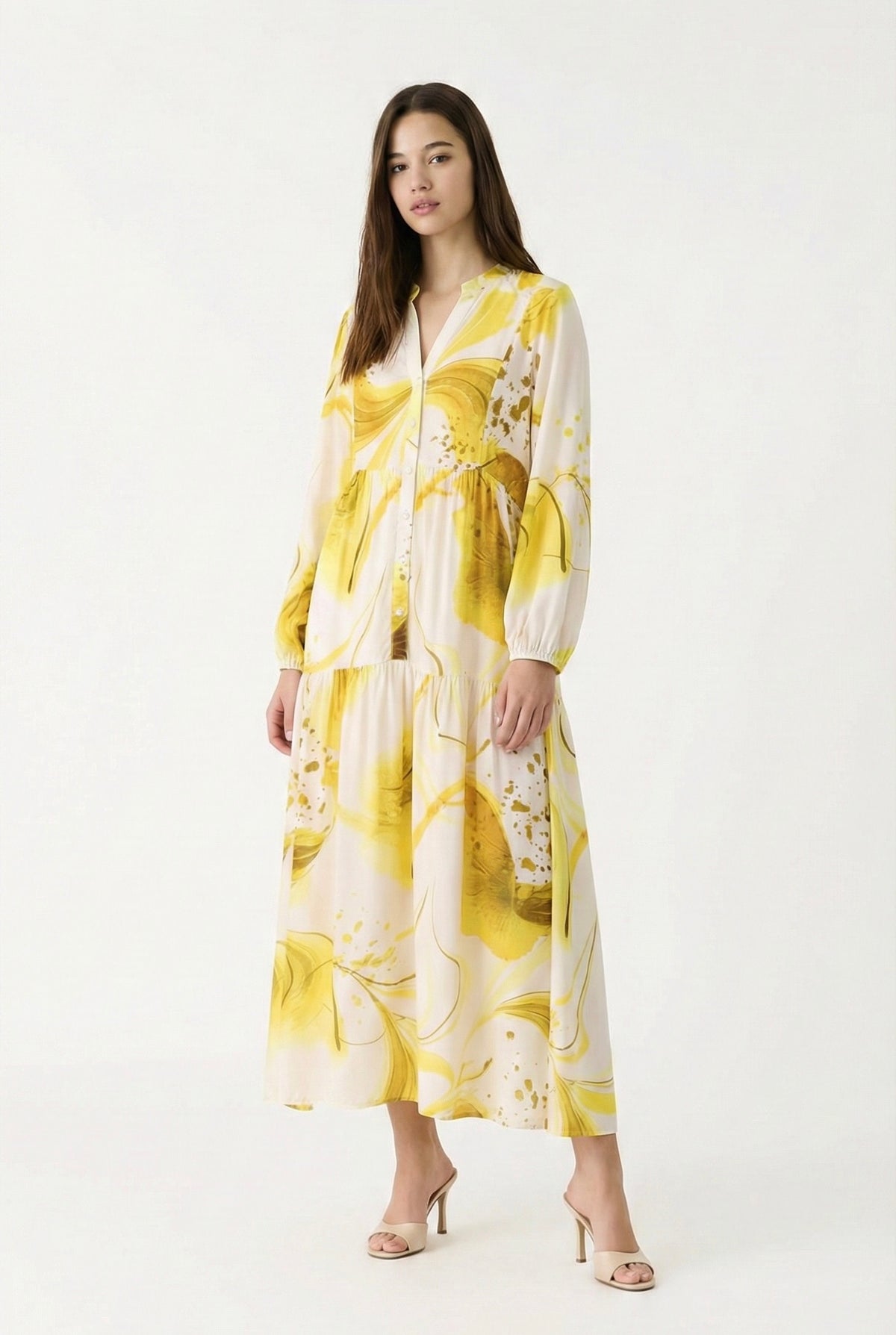 Colorful yellow dress