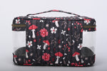 Red Multi-purpose travel cosmetic and makeup bag