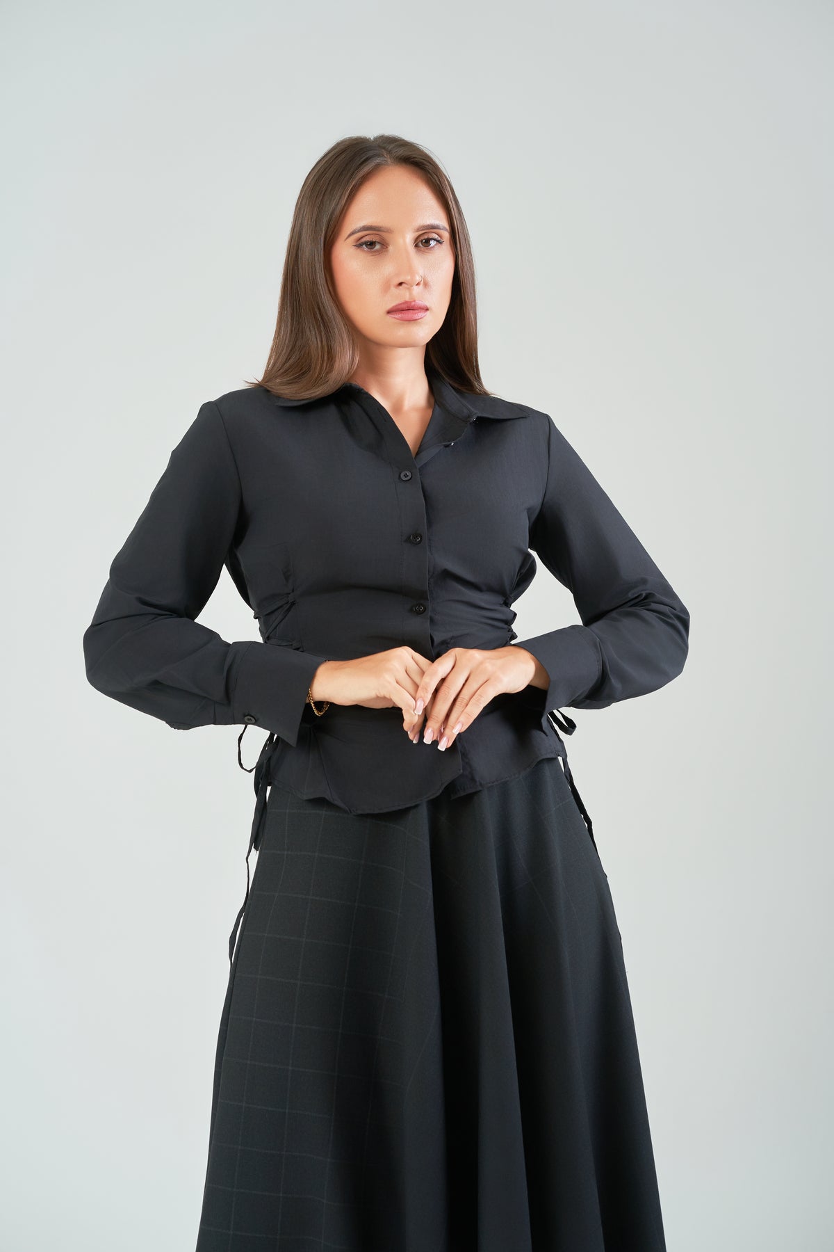 Corset detailed shirt