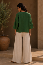 Beige linen trouser