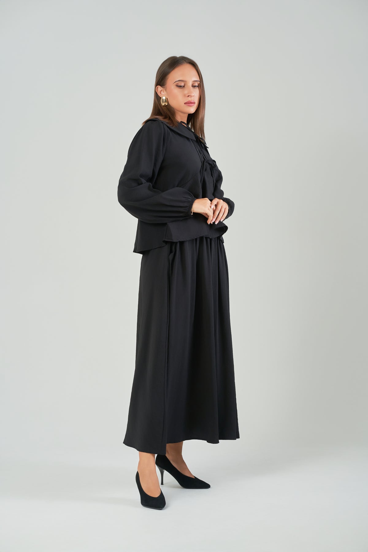 Baby collar skirt set