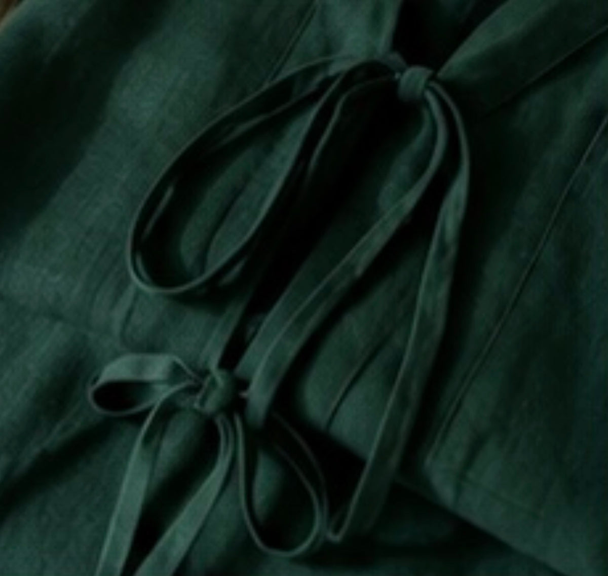 Linen green top