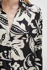 black&white flower shirt