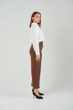Milano brown belted pant