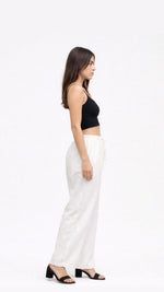 Linen white trouser