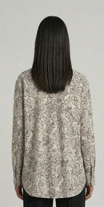 cream flower shirt