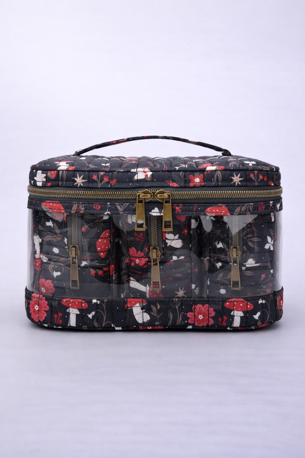 Red Multi-purpose travel cosmetic and makeup bag
