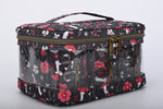 Red Multi-purpose travel cosmetic and makeup bag