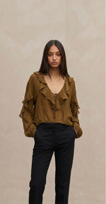cotton brown blouse
