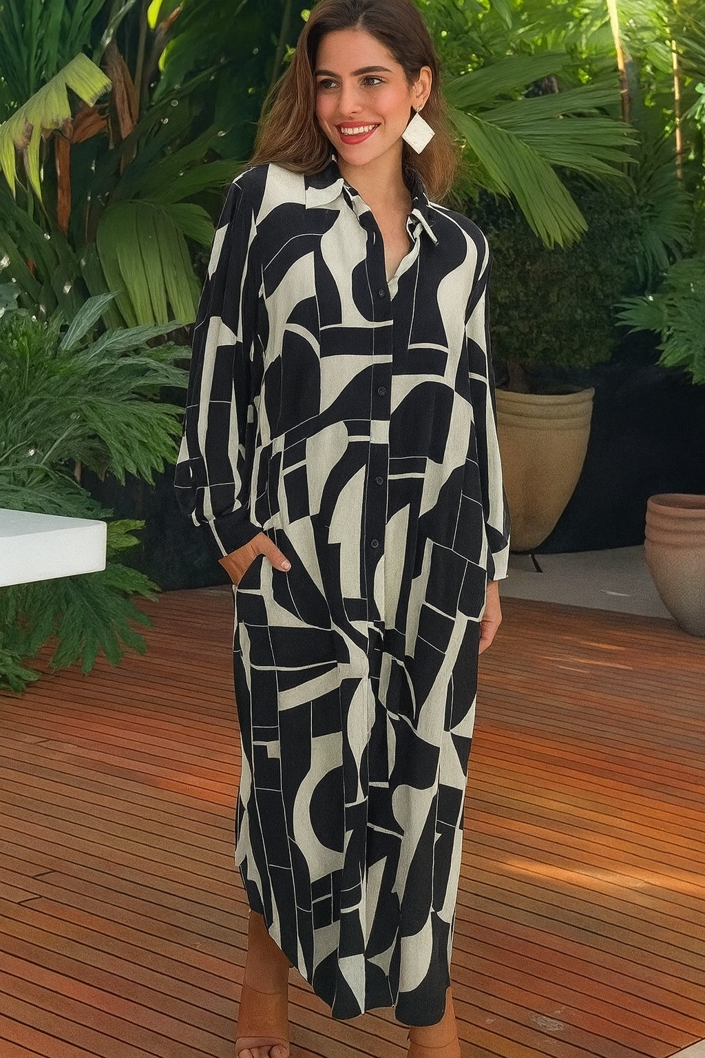 black & white harmony dress