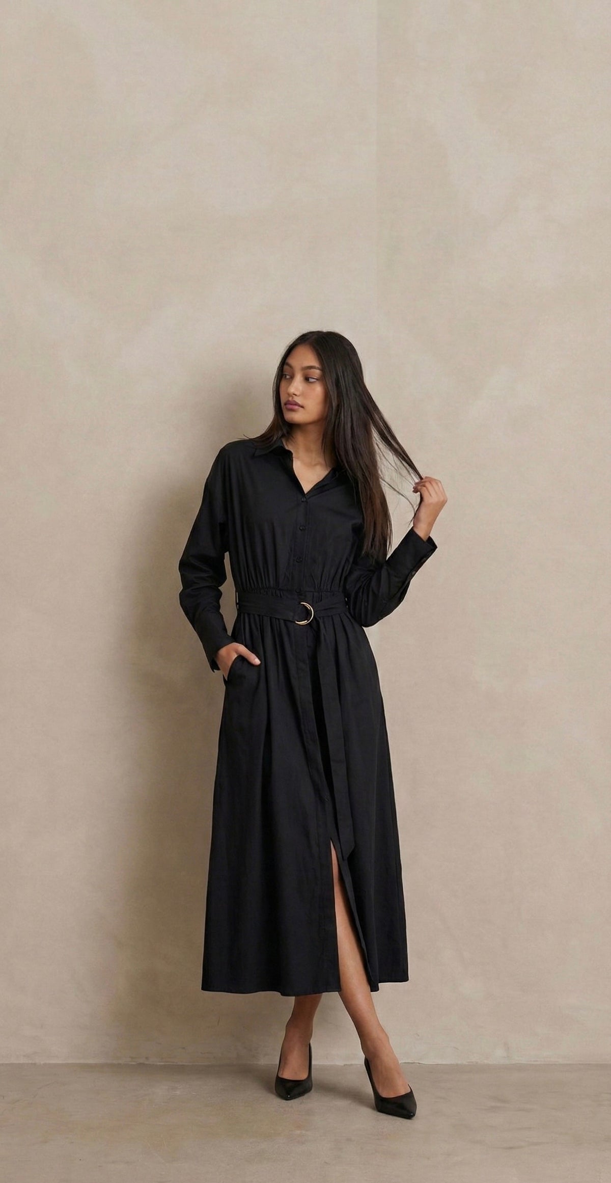satin long dress