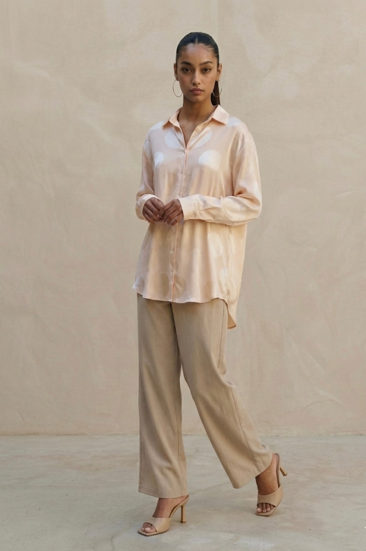 Polka dot oversize shirt