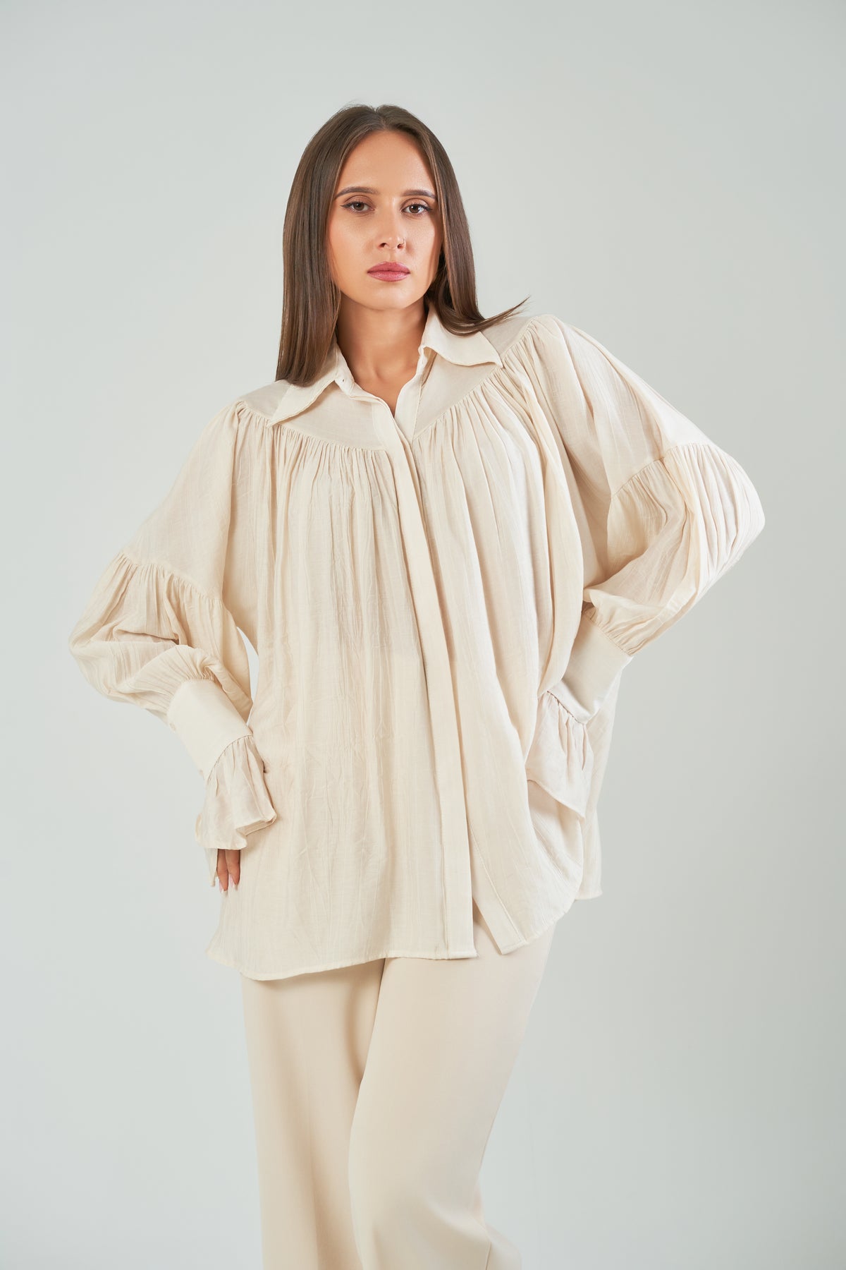 Luna draped shirt