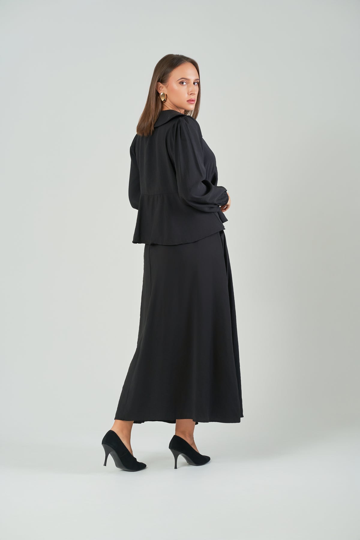 Baby collar skirt set