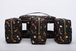 Brown Multi-purpose travel cosmetic and makeup bag