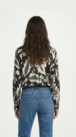 black&white flower shirt