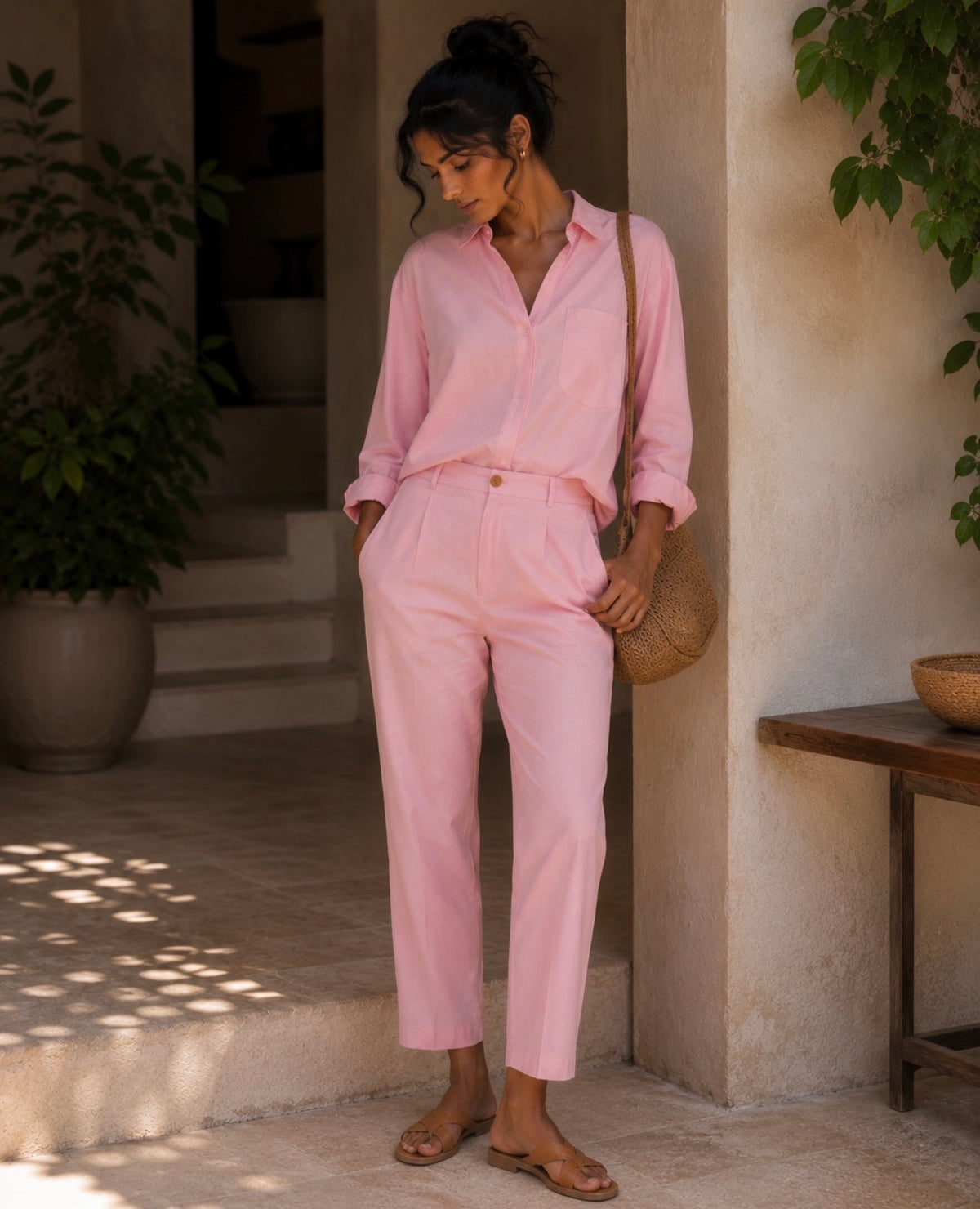 Pink cotton shirt