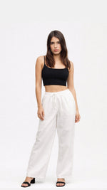 Linen white trouser