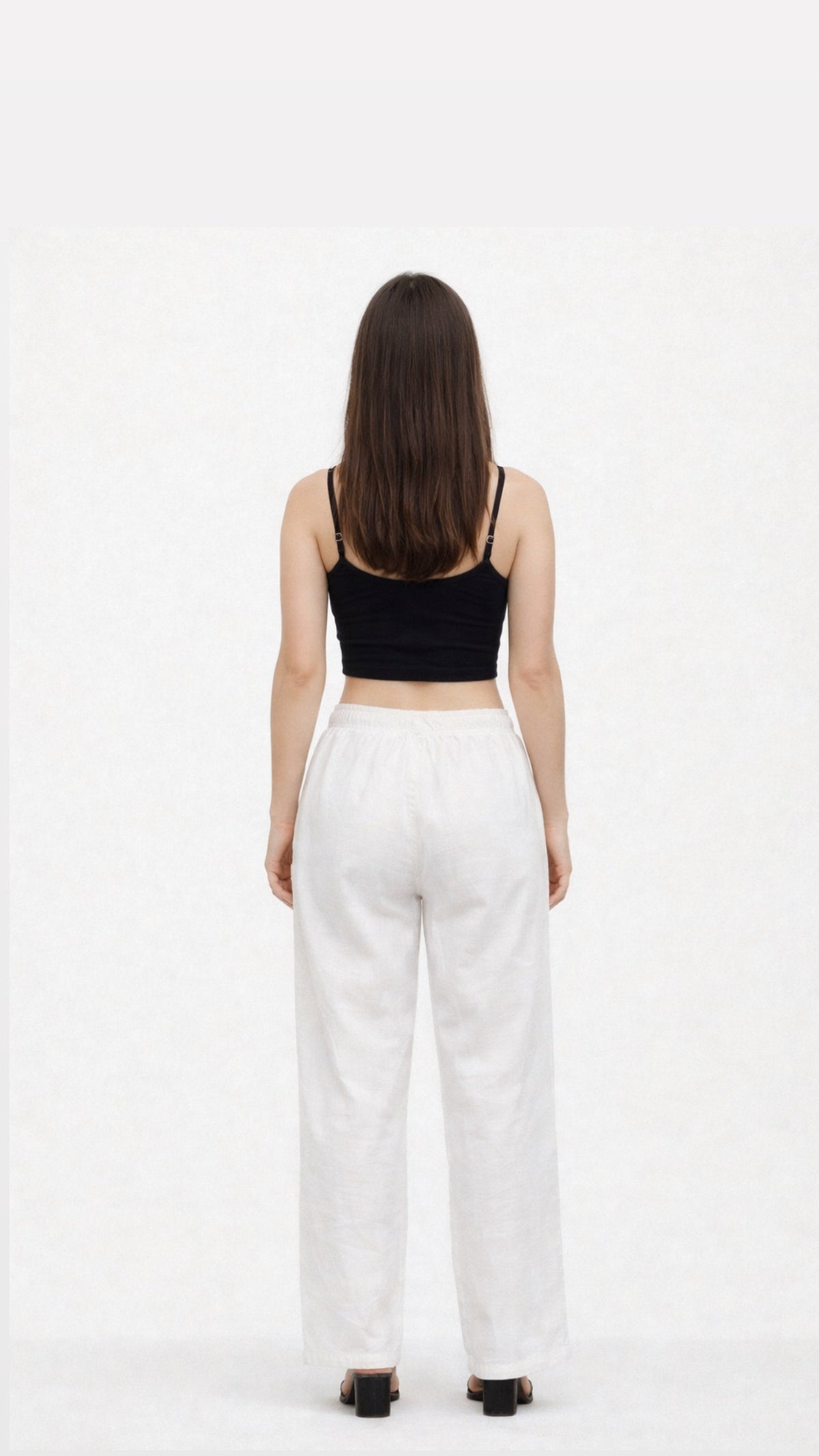 Linen white trouser