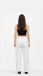 Linen white trouser