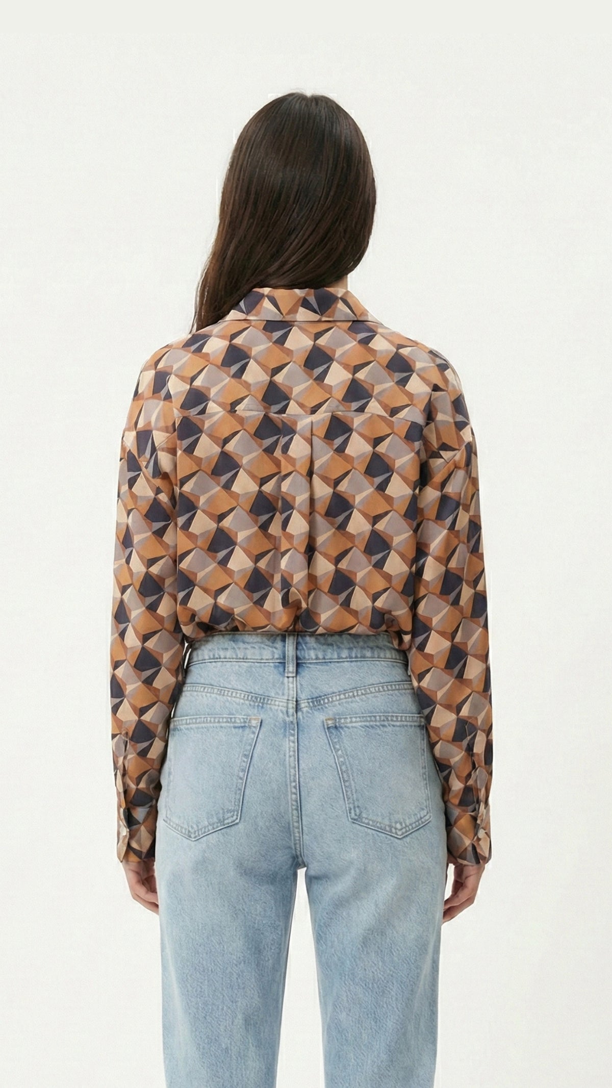 orange geometry shirt