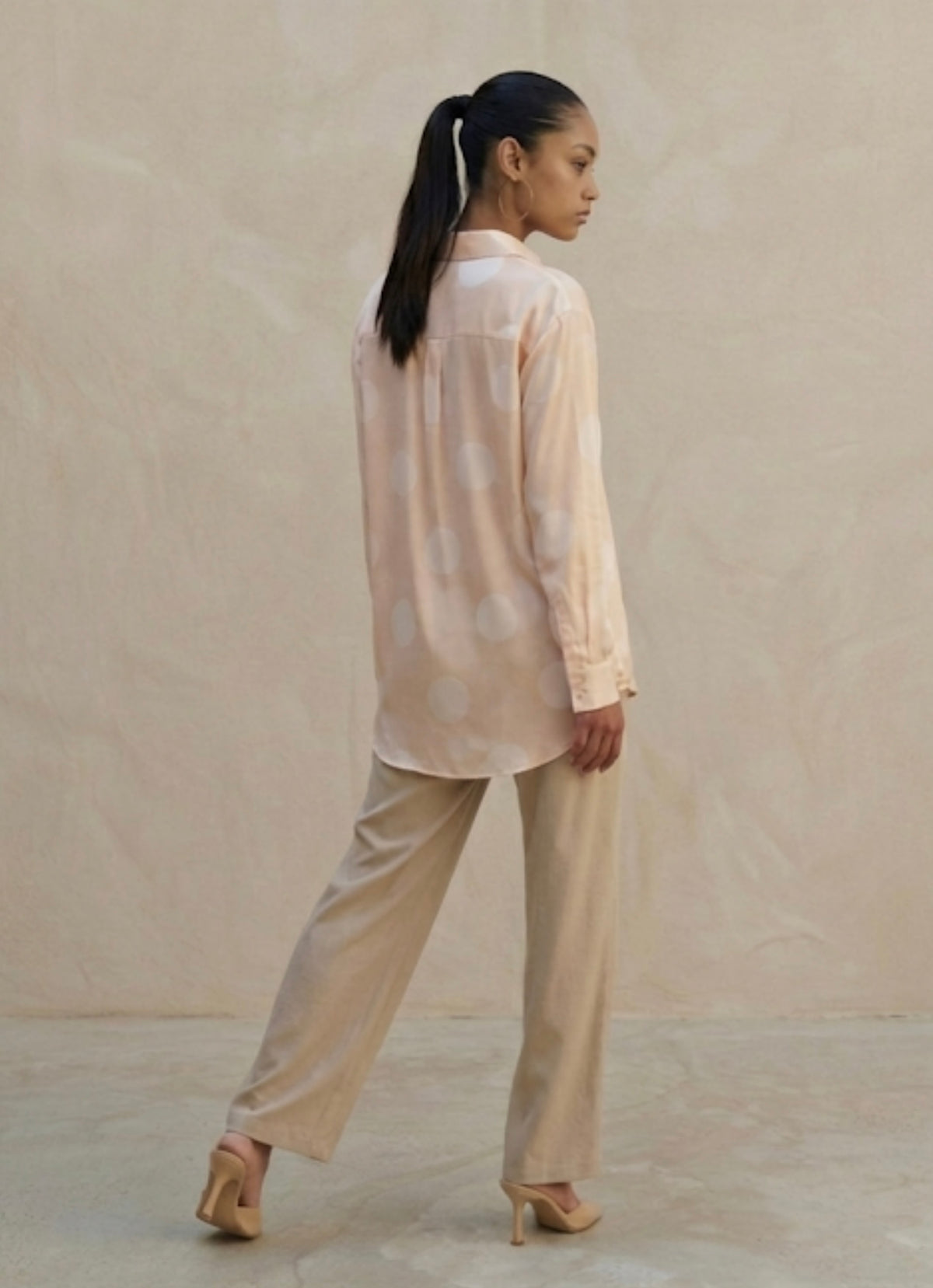 Polka dot oversize shirt