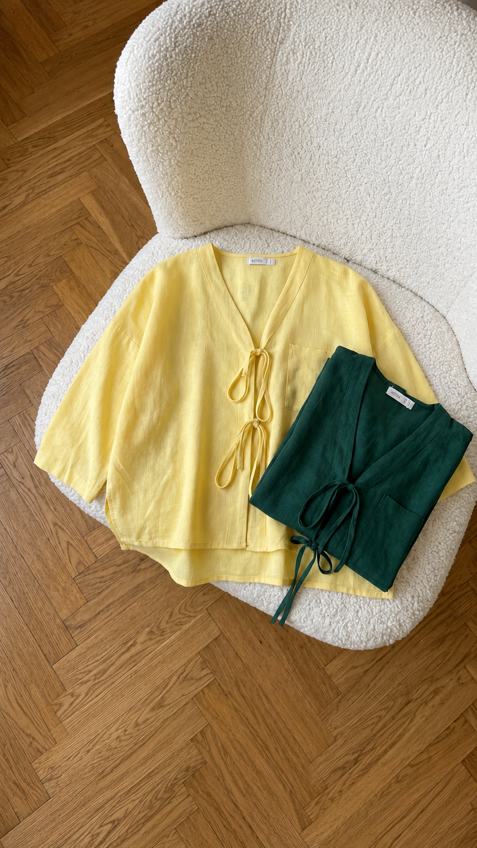 Linen yellow top