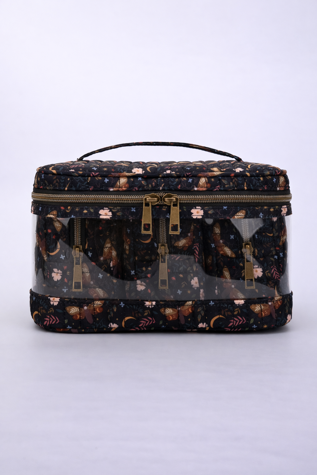 Brown Multi-purpose travel cosmetic and makeup bag