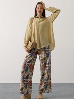 flower trouser yellow set