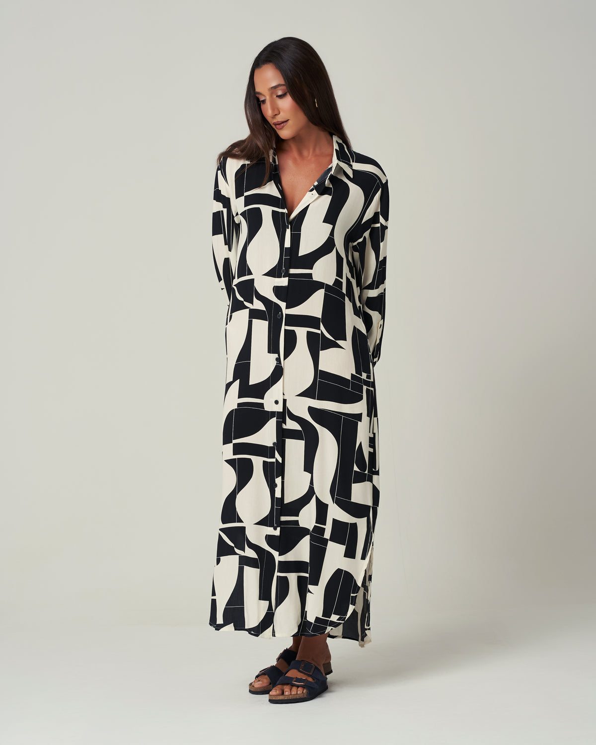 Black&White Harmony Dress