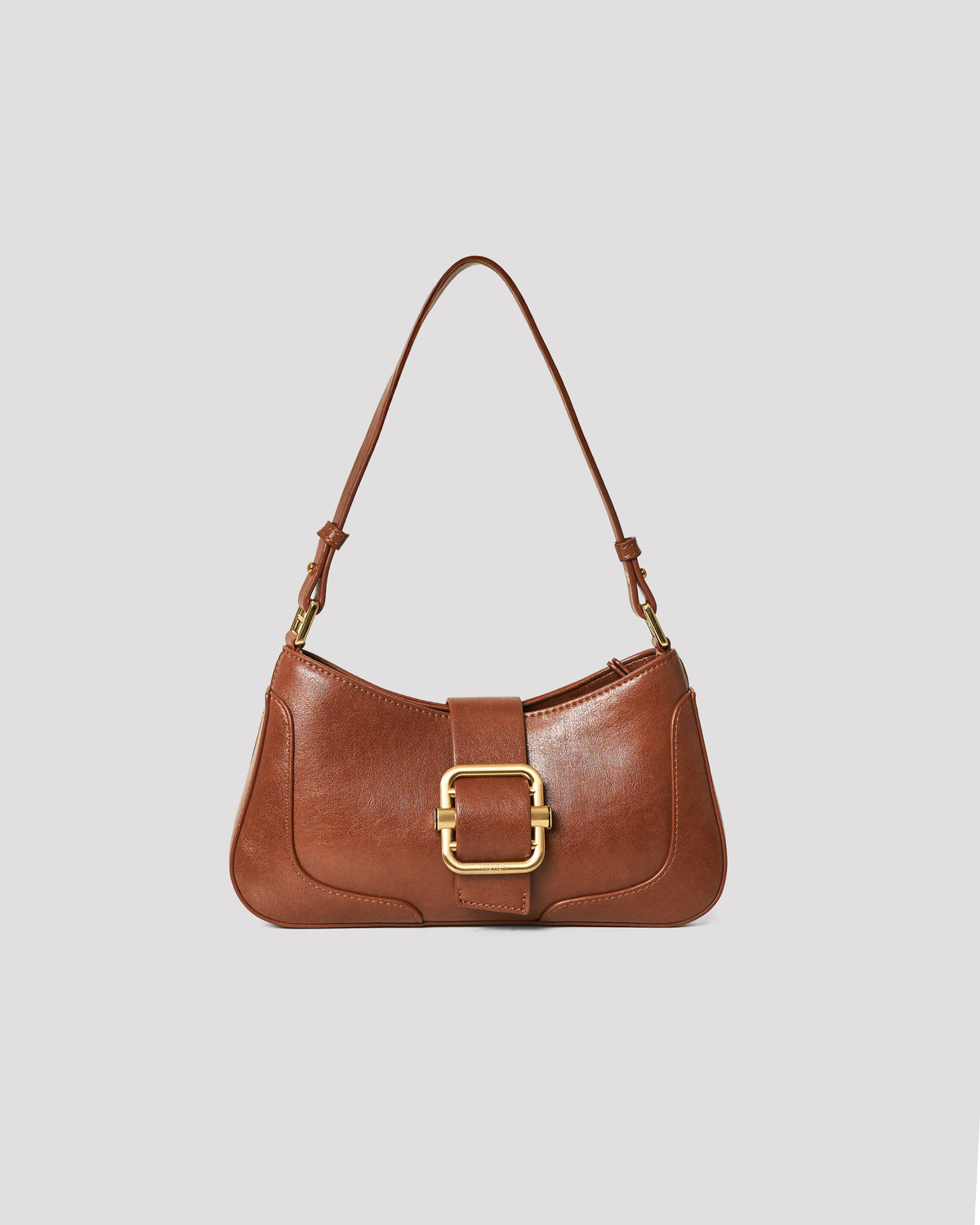 Signature Buckle Bag Brown