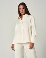 Champagne satin shirt