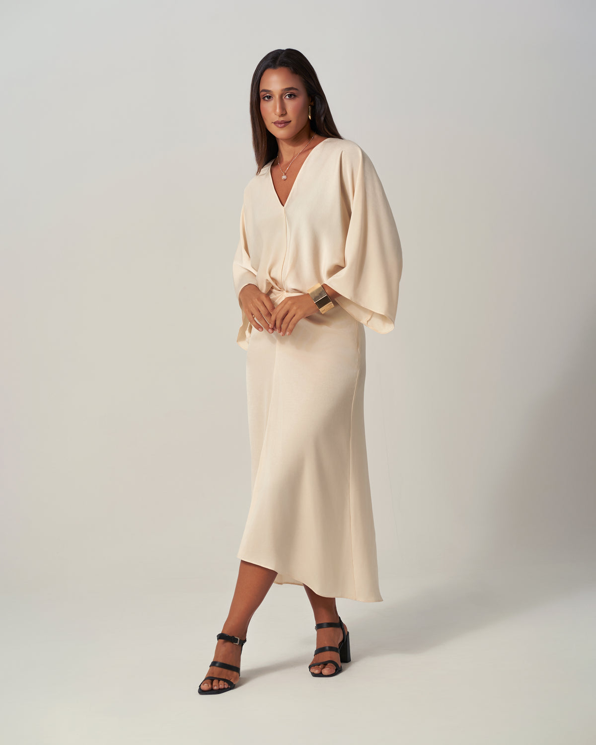 Champagne Satin Dress