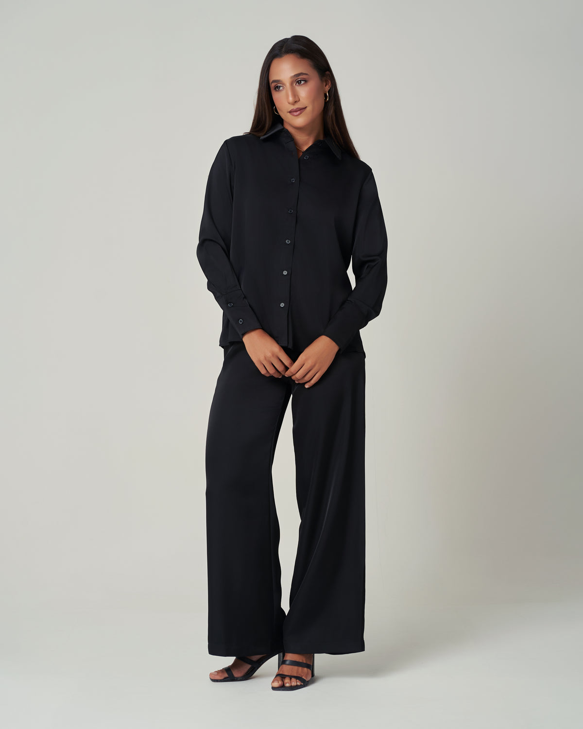 Black Satin Shirt