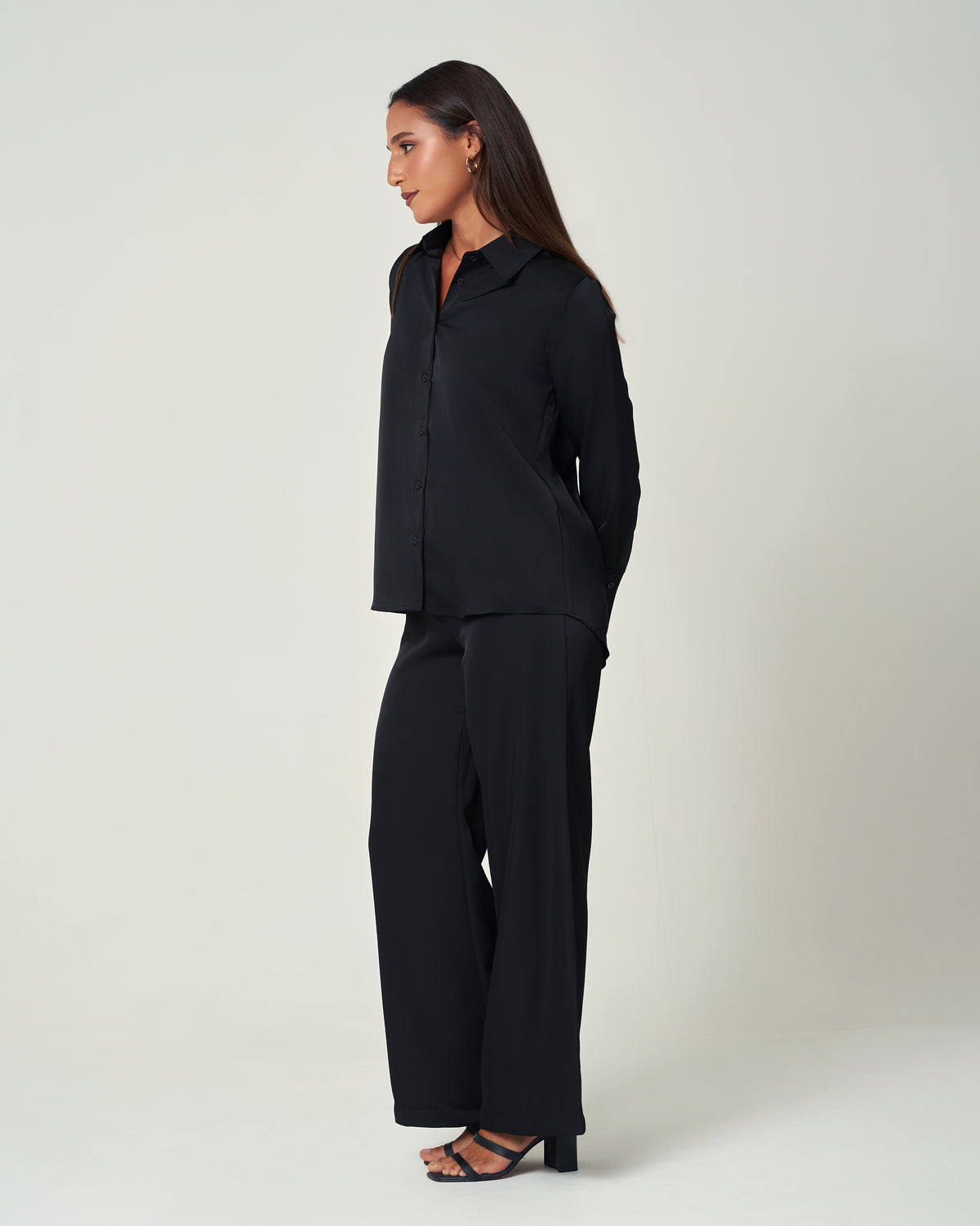 Black Satin Trouser