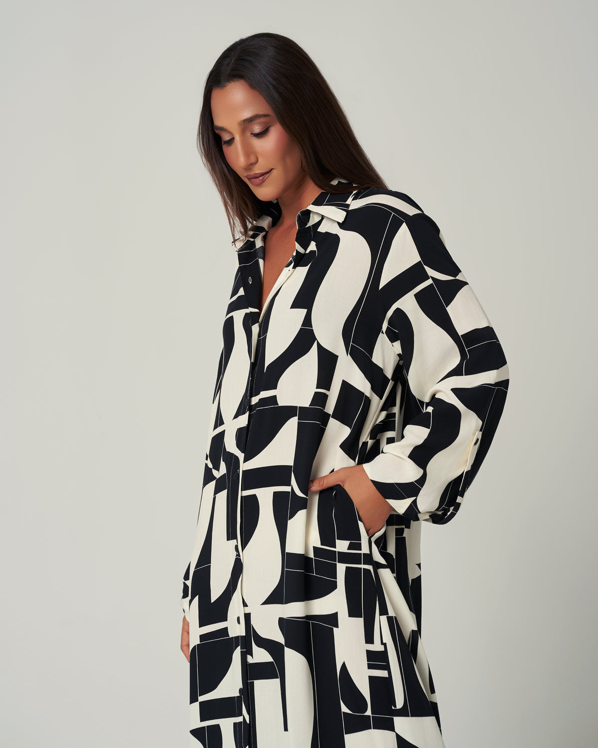 Black&White Harmony Dress