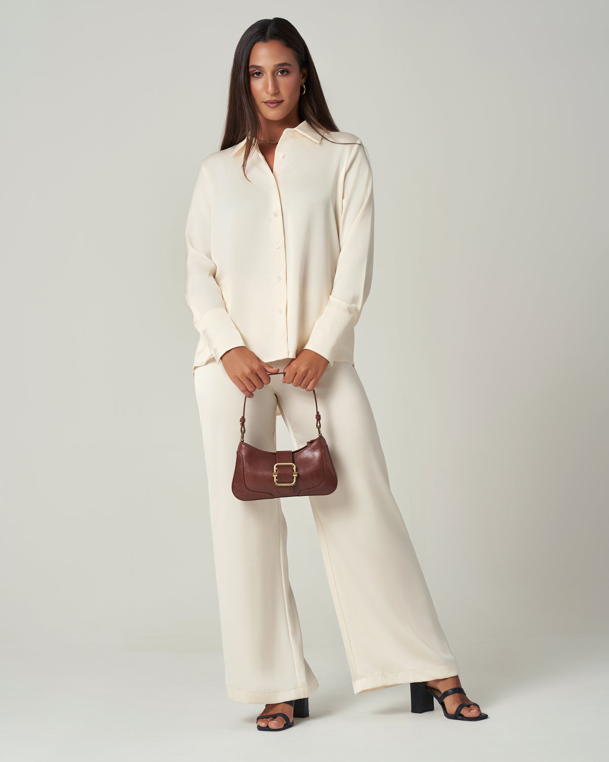 Signature Buckle Bag Brown