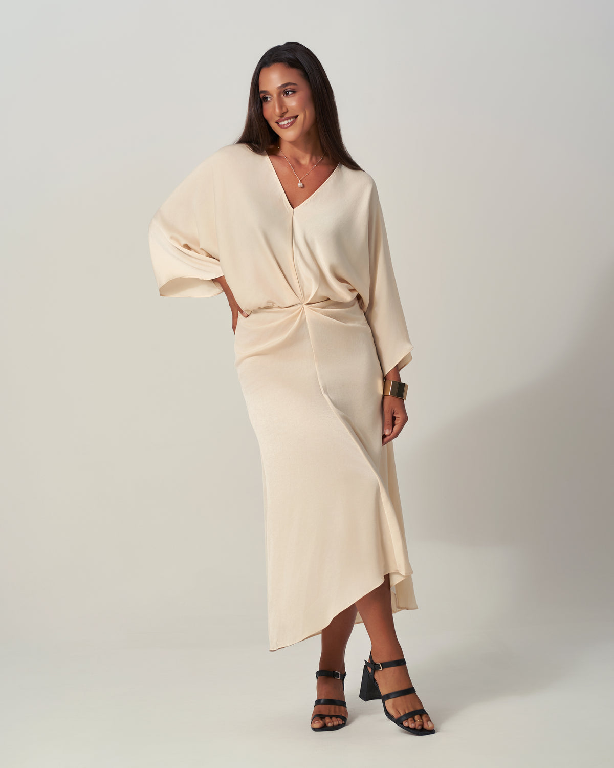 Champagne Satin Dress