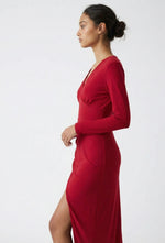 Red long dress