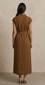 cinnamon button dress