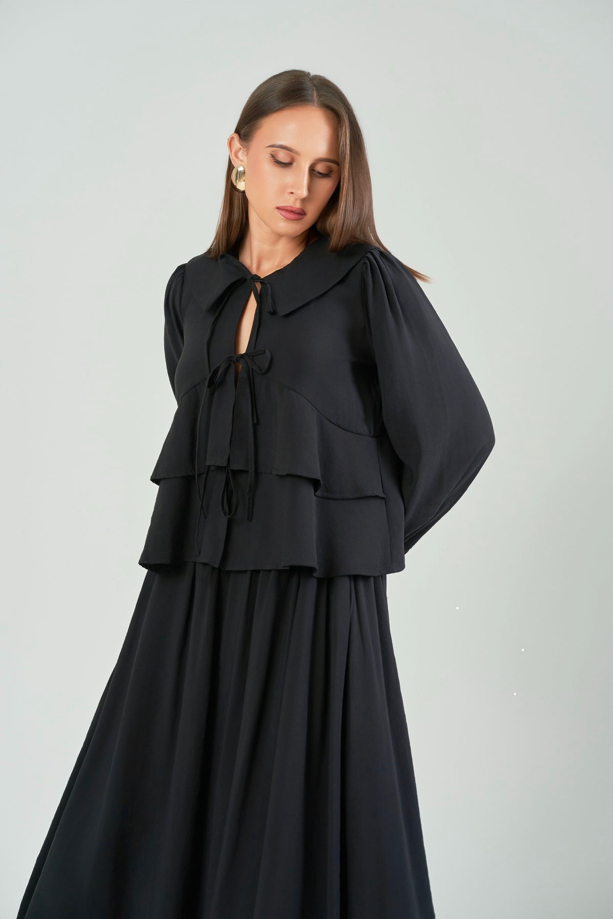 Baby collar skirt set