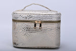 Shiny Leather make up & travel cosmetics bag