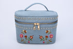 Embroidery makeup & travel cosmetics bag