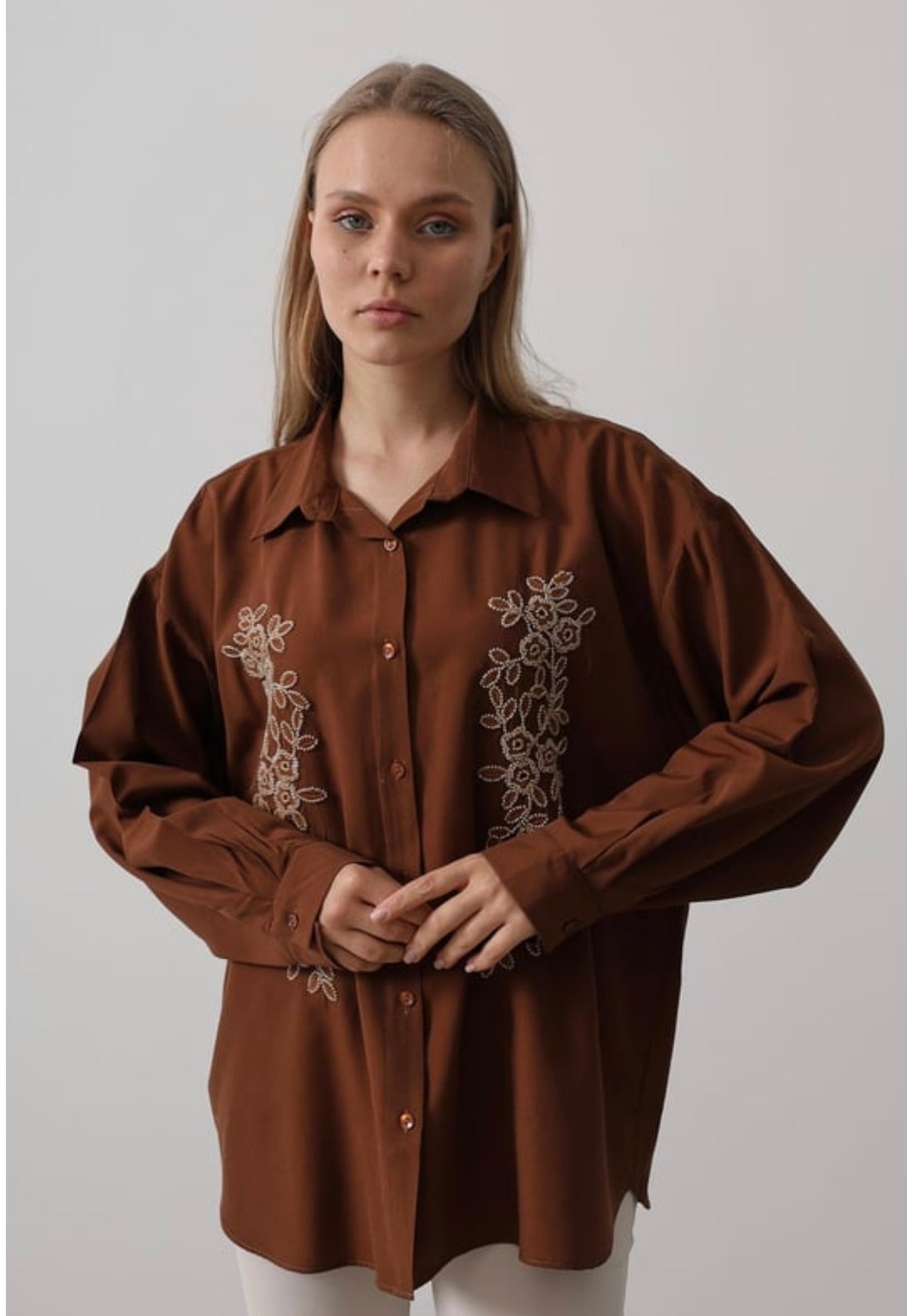 stone-embroidered shirt