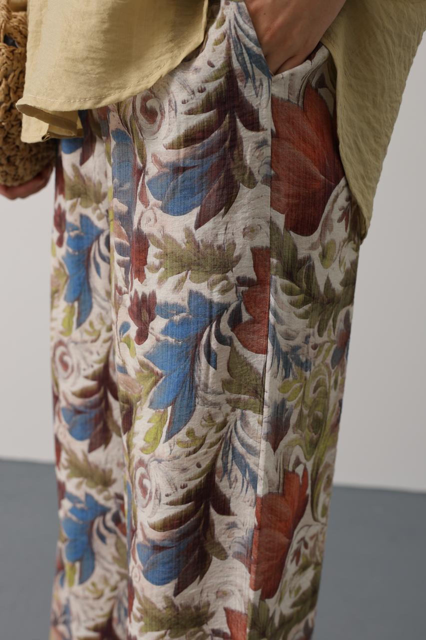 flower trouser yellow set